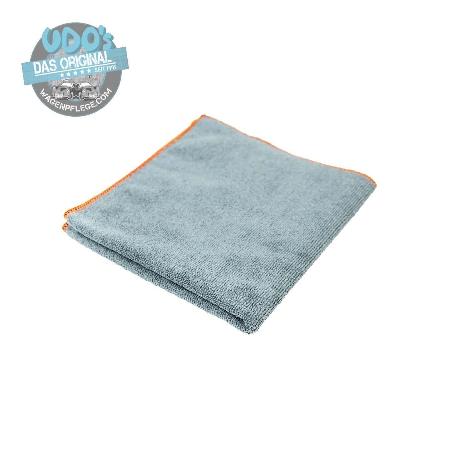 Udo´s Microfaser "NANO" DOPPELWEB grau/Saum Orange