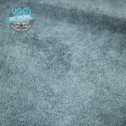 Udo´s Microfaser "NANO" DOPPELWEB grau/Saum Orange