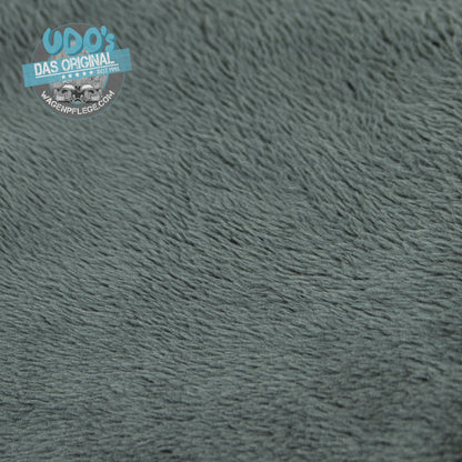 Udo´s super weiches Alpaca Microfasertuch Grau/Saum Rot